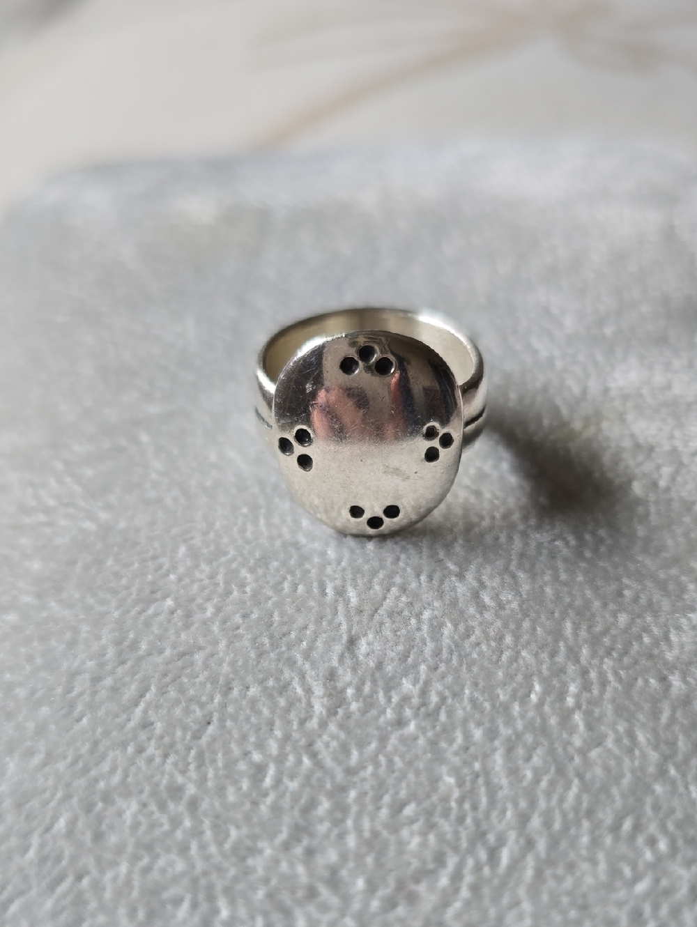 Sterling Silver - Paw Print Signet Ring